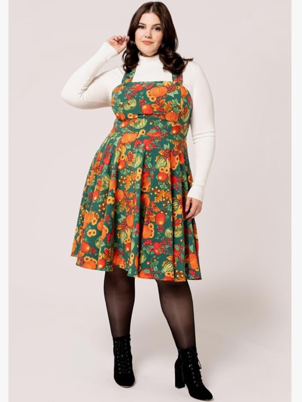 Hell Bunny Autumn Pinafore Dress Size 2XL - Picture 12 of 16